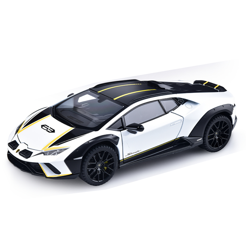 Black Mamba 1:24 Scale Licensed Lamborghini Huracán Die-Cast Alloy Model Toy - Opening Doors, Sound & Light, Pull-Back Function, Shock Absorption, Steering, Horn & Adjustable Seats - Supercar Collection
