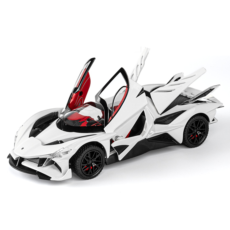 Chezhi 1:24 Scale Die-Cast Alloy Model Toy Compatible with Apollo Intensa Emozione - Opening Doors, Sound & Light, Pull-Back Function, Shock Absorption, Steering & Horn - Hypercar Collection