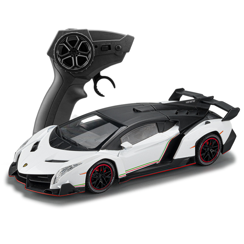 Chezhi 1:24 Scale RC Remote Control Lamborghini Veneno Die-Cast Alloy Model Toy - Remote Controlled Forward/Backward & Steering, Horn Sound - Supercar Collection