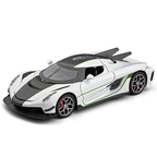 Chezhi 1:32 Scale Die-Cast Alloy Model Toy Compatible with Koenigsegg Jesko Absolut - Opening Doors, Sound & Light, Pull-Back Function - Hypercar Collection