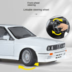 Jin Lifang 1:24 Die-Cast Alloy Model - Compatible with BMW M3 - High-Performance Sedan with Opening Doors, Sound & Light, Pull-Back Action, Shock Absorption, Interactive Steering Wheel, Horn & Foldable Mirrors