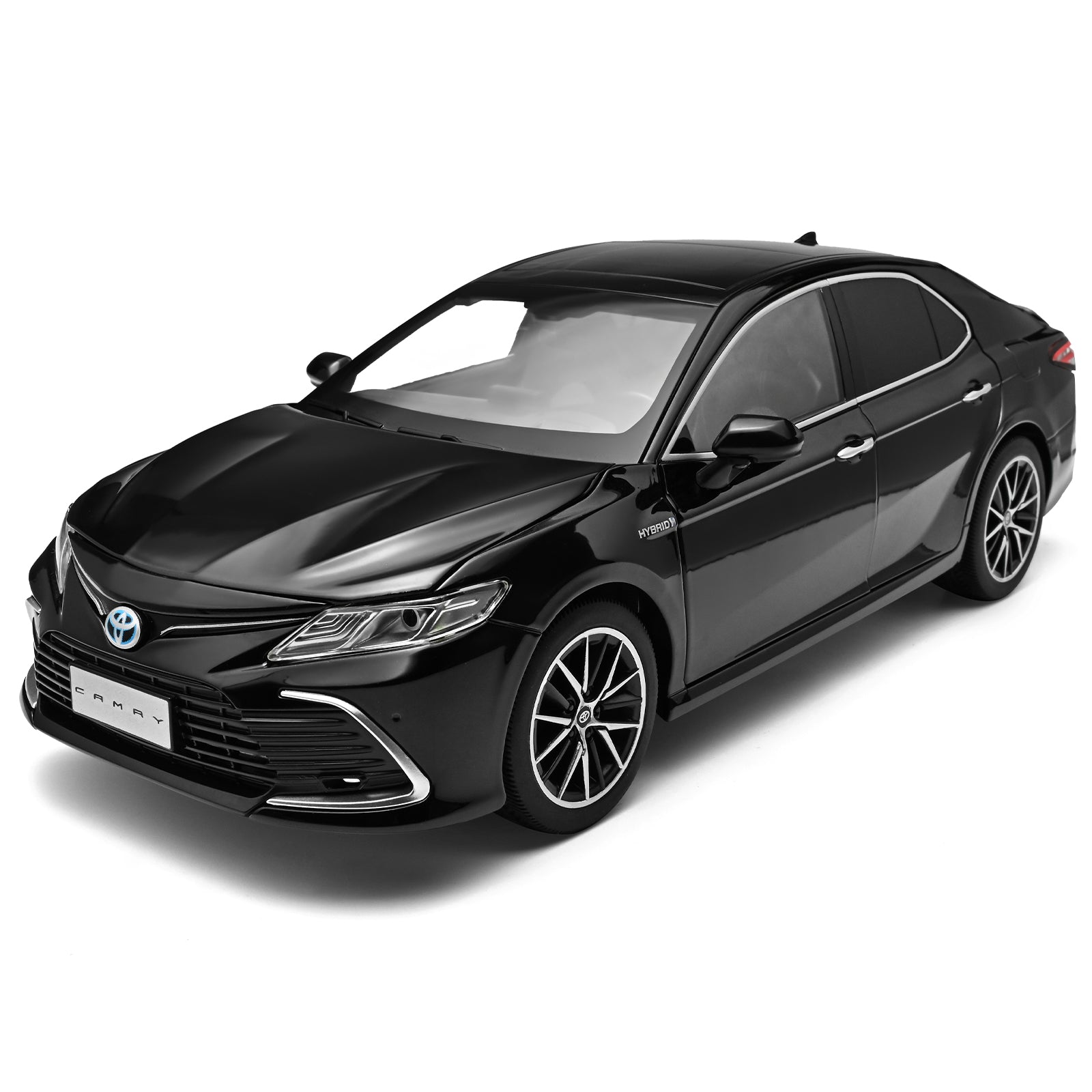 Black Mamba 1:18 Scale Licensed 2023 Toyota Camry Die-Cast Alloy Static Sedan Model - Rolling Function, Opening Doors, Shock Absorption, Steering, Adjustable Seats & Foldable Mirrors - Official Sedan Collection