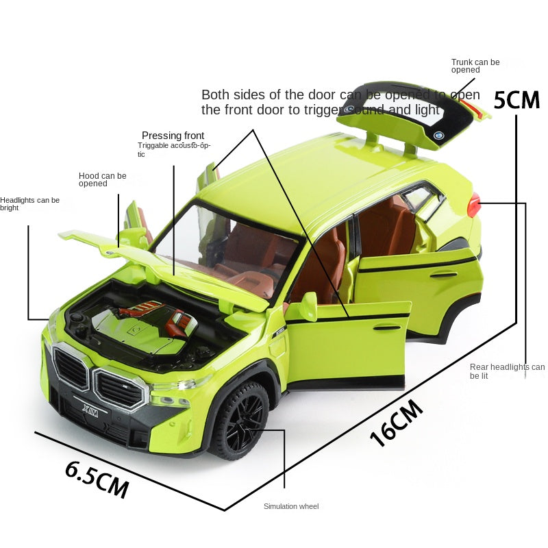 XHD 1:32 Scale Die-Cast Alloy Model Toy Compatible with BMW XM - Opening Doors, Sound & Light, Pull-Back Function - Luxury Performance SUV Collection