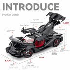 Chezhi 1:24 Scale Die-Cast Alloy Model Toy Compatible with Apollo Intensa Emozione - Opening Doors, Sound & Light, Pull-Back Function, Shock Absorption, Steering & Horn - Hypercar Collection