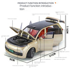 ZGTX 1:24 Scale Die-Cast Alloy Model Toy Compatible with Li Auto L9 - Opening Doors, Sound & Light, Pull-Back Function, Shock Absorption, Steering, Horn & Adjustable Seats - Smart Family SUV Collection