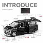 Chezhi 1:32 Scale Die-Cast Alloy Model Toy Compatible with Toyota Vellfire - Opening Doors, Sound & Light, Pull-Back Function - Luxury MPV Collection