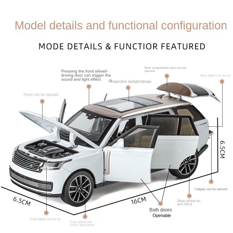 QiYi 1:32 Licensed Land Rover Range Rover SV 2022 Die-Cast Alloy Model - Official Luxury SUV with Opening Doors, Sound & Light, Pull-Back Action & Shock Absorption