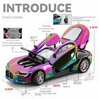 Chezhi 1:24 Scale Chrome Edition Die-Cast Alloy Model Toy Compatible with Bugatti Atlantic - with Mini Luggage Set, Opening Doors, Sound & Light, Pull-Back Function, Shock Absorption, Steering & Horn - Classic Car Collection