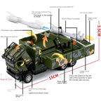 XHD 1:35 Scale FL-10 Loitering Munition Launch Vehicle Die-Cast Alloy Model Toy - Opening Doors, Sound & Light, Pull-Back Function - Military Drone Collection