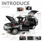 Chezhi 1:18 Scale Licensed Land Rover Range Rover Die-Cast Alloy Model Toy - Opening Doors, Sound & Light, Pull-Back Function, Shock Absorption, Steering, Horn & Removable Fuel Cap - Official Luxury SUV Collection