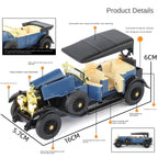 XHD 1:32 Scale Rolls-Royce Phantom I Die-Cast Alloy Model Toy - Removable Roof, Opening Doors, Sound & Light, Pull-Back Function - Vintage Luxury Collection