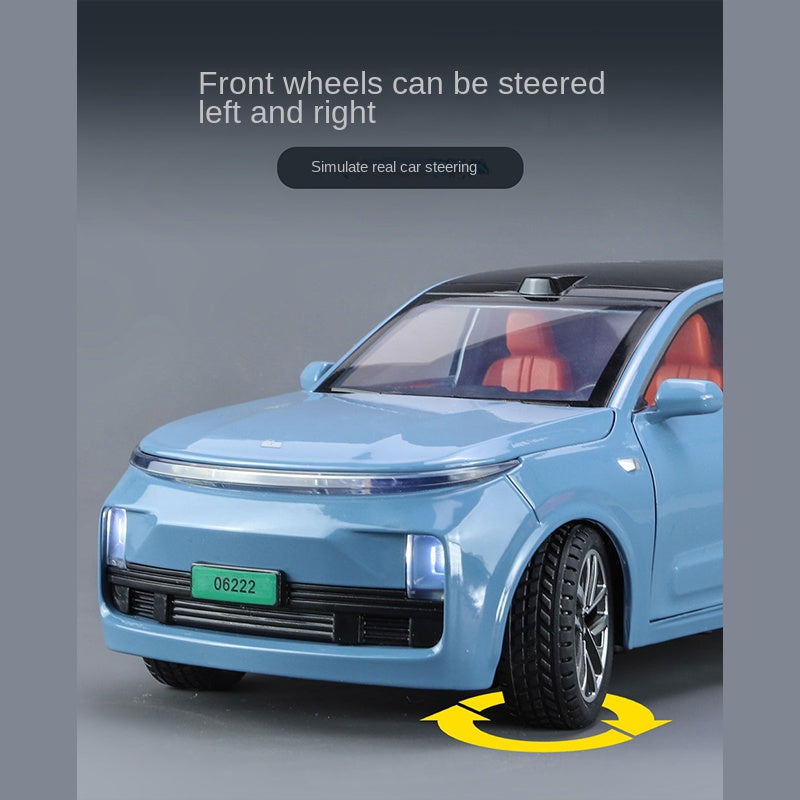 ZGTX 1:24 Scale Die-Cast Alloy Model Toy Compatible with Li Auto L9 - Opening Doors, Sound & Light, Pull-Back Function, Shock Absorption, Steering, Horn & Adjustable Seats - Smart Family SUV Collection