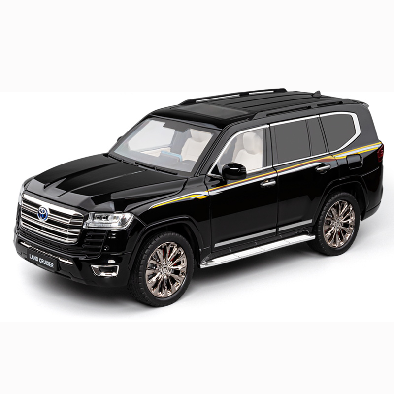 Chezhi 1:18 Licensed Toyota Land Cruiser LC300 Die-Cast Alloy Model - Official Full-Size Off-Road SUV with Opening Doors, Sound & Light, Pull-Back Action, Shock Absorption, Interactive Steering Wheel, Horn, Foldable Mirrors & Opening Fuel Cap