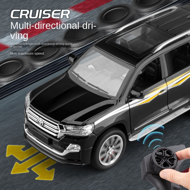 Toyota Land Cruiser a control remoto con licencia Chezhi, escala 1:24, modelo de aleación fundida a presión, con control remoto, avance/retroceso, dirección y bocina. Colección de vehículos todoterreno.