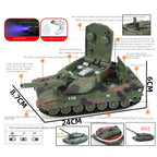 XHD 1:35 Die-Cast Alloy Model - Compatible with Leopard 2 Main Battle Tank - Feature-Packed with Smoke/Spray Effect, Sound & Light, Pull-Back Action & Removable Tracks