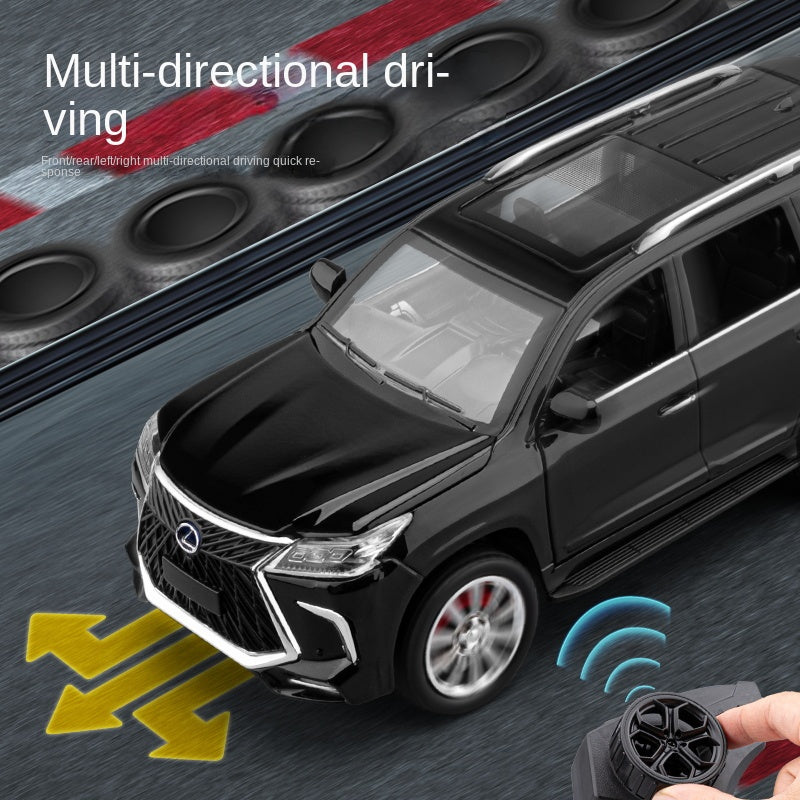 Chezhi 1:24 Scale Licensed RC Remote Control Lexus LX570 Die-Cast Alloy Model Toy - Remote Controlled Forward/Backward & Steering, Horn Sound - Luxury SUV Collection
