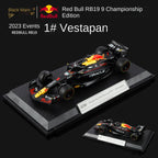 Black Mamba 1:24 Scale Licensed Red Bull RB19 Max Verstappen F1 Racing Car Die-Cast Alloy Static Model with Display Base - Front Wheel Steering - Official F1 Motorsport Collection