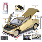 XHD 1:24 Scale Tesla Robotaxi Die-Cast Alloy Model Toy - Opening Doors, Sound & Light, Pull-Back Function, Shock Absorption & Steering - Autonomous Vehicle Collection
