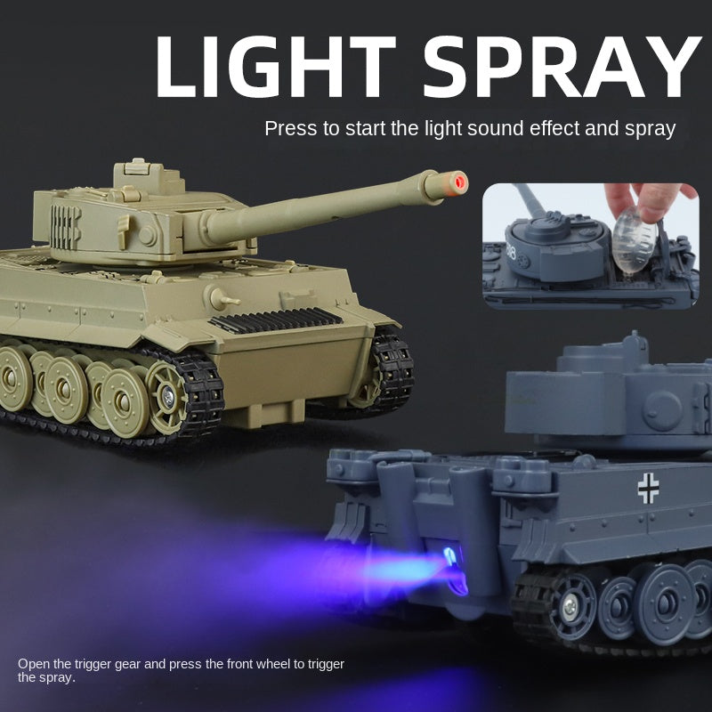 XHD 1:35 Die-Cast Alloy Model - Compatible with German Tiger I Tank - Feature-Packed with Smoke/Spray Effect, Sound & Light, Pull-Back Action, Rotating Turret & Elevating Barrel