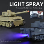 XHD 1:35 Die-Cast Alloy Model - Compatible with German Tiger I Tank - Feature-Packed with Smoke/Spray Effect, Sound & Light, Pull-Back Action, Rotating Turret & Elevating Barrel
