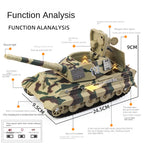 XHD 1:35 Die-Cast Alloy Model - Compatible with German King Tiger Heavy Tank - Feature-Packed with Smoke/Spray Effect, Sound & Light, Pull-Back Action & Removable Tracks