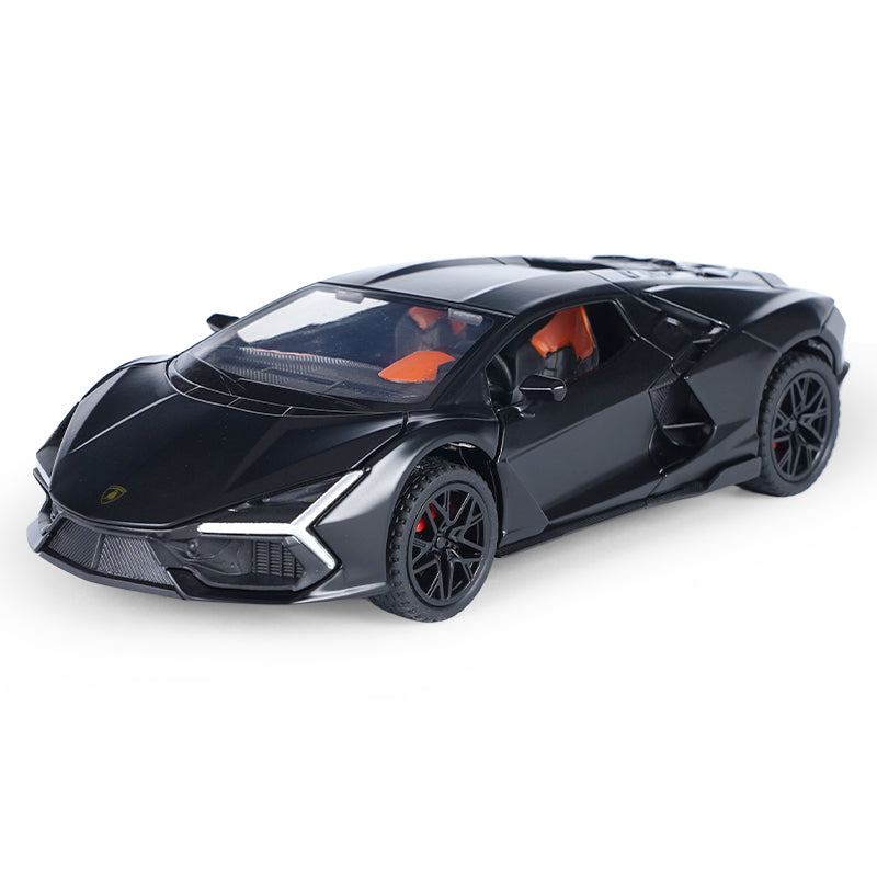 Jinchejiang 1:32 Scale Die-Cast Alloy Model Toy Compatible with Lamborghini Aventador - Opening Doors, Sound & Light, Pull-Back Function, Shock Absorption & Adjustable Rear Wing - Supercar Collection
