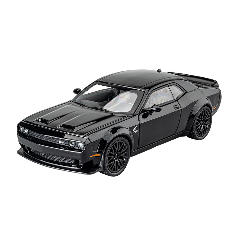 Jiaye 1:32 Scale Die-Cast Alloy Model Toy Compatible with Dodge Challenger SRT Hellcat - Opening Doors, Sound & Light, Pull-Back Function - Muscle Car Collection