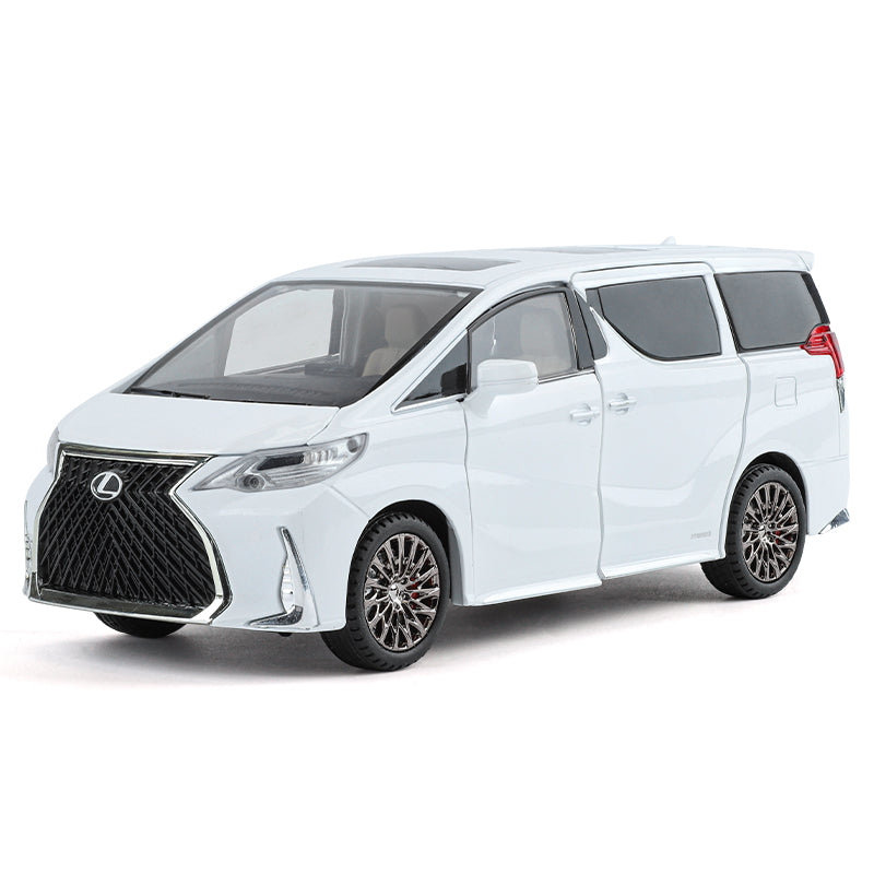 ZGTX 1:24 Scale Die-Cast Alloy Model Toy Compatible with Lexus LM300h - Remote Key Controlled Sound & Light, Opening Doors, Pull-Back Function, Steering & Horn - Luxury MPV Collection