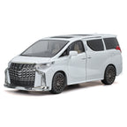 ZGTX 1:24 Scale Die-Cast Alloy Model Toy Compatible with Toyota Alphard - Remote Key Controlled Sound & Light, Opening Doors, Pull-Back Function, Steering & Horn - Luxury MPV Collection
