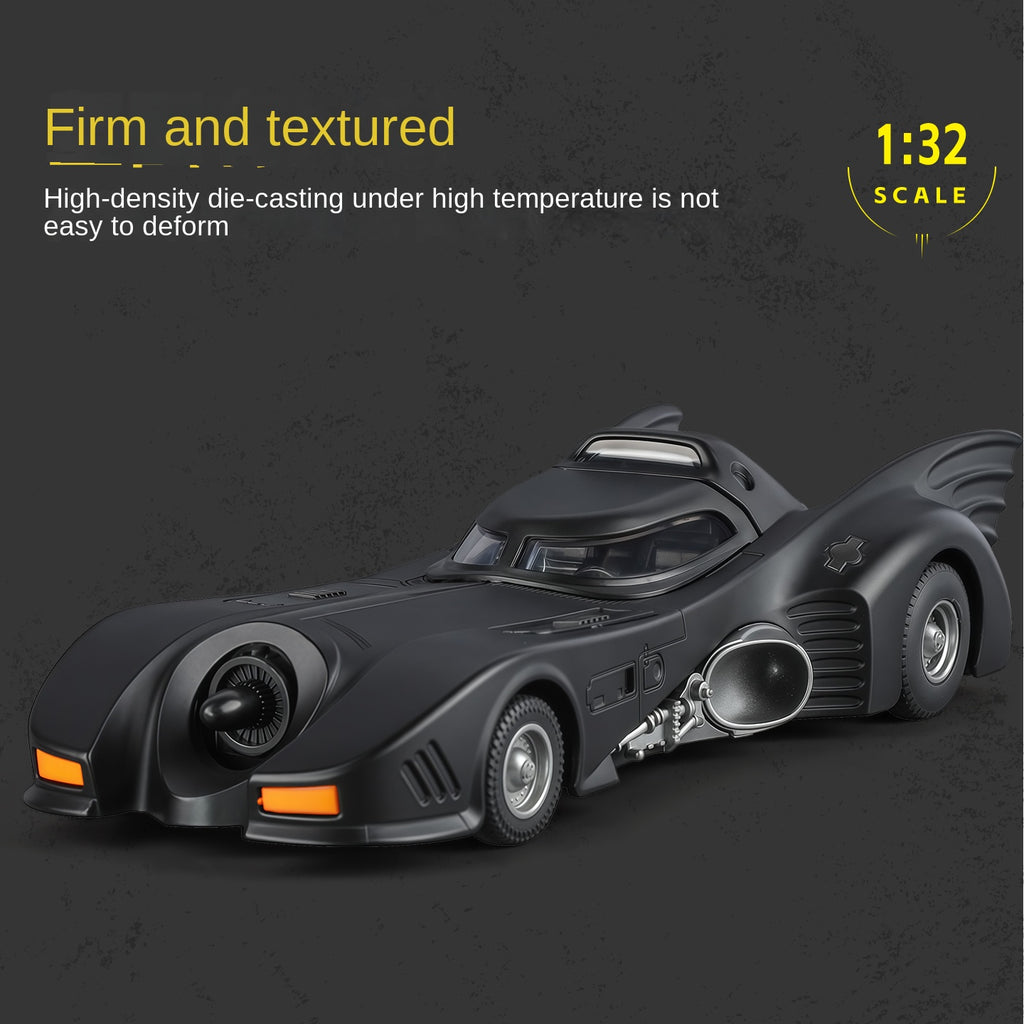 Batimóvil Qiyi de 1989, modelo de aleación fundida a presión, escala 1:32, con licencia. Incluye capota abatible, sonido e iluminación, función de retroceso y amortiguación. Colección de vehículos de la película.