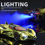 Apollo Intensa Emozione, modelo de aleación fundida a presión, edición cromada, escala 1:24, XHD: efecto humo, puertas que se abren, sonido e iluminación, función de retroceso y amortiguación - Colección Hypercar