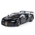 Black Mamba 1:18 Scale Die-Cast Alloy Model Toy Compatible with Bugatti Chiron Track Edition - Opening Doors, Sound & Light, Shock Absorption, Steering, Horn, Adjustable Seats, Removable Fuel Cap & Foldable Mirrors - Hypercar Collection