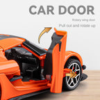 Chezhi 1:32 Scale Die-Cast Alloy Model Toy Compatible with Koenigsegg Jesko - Opening Doors, Sound & Light, Pull-Back Function - Hypercar Collection