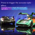 XHD 1:24 Die-Cast Alloy Model - Compatible with Pagani Huayra BC - Ultimate Hypercar with Opening Doors, Sound & Light, Pull-Back Action, Shock Absorption & Steering