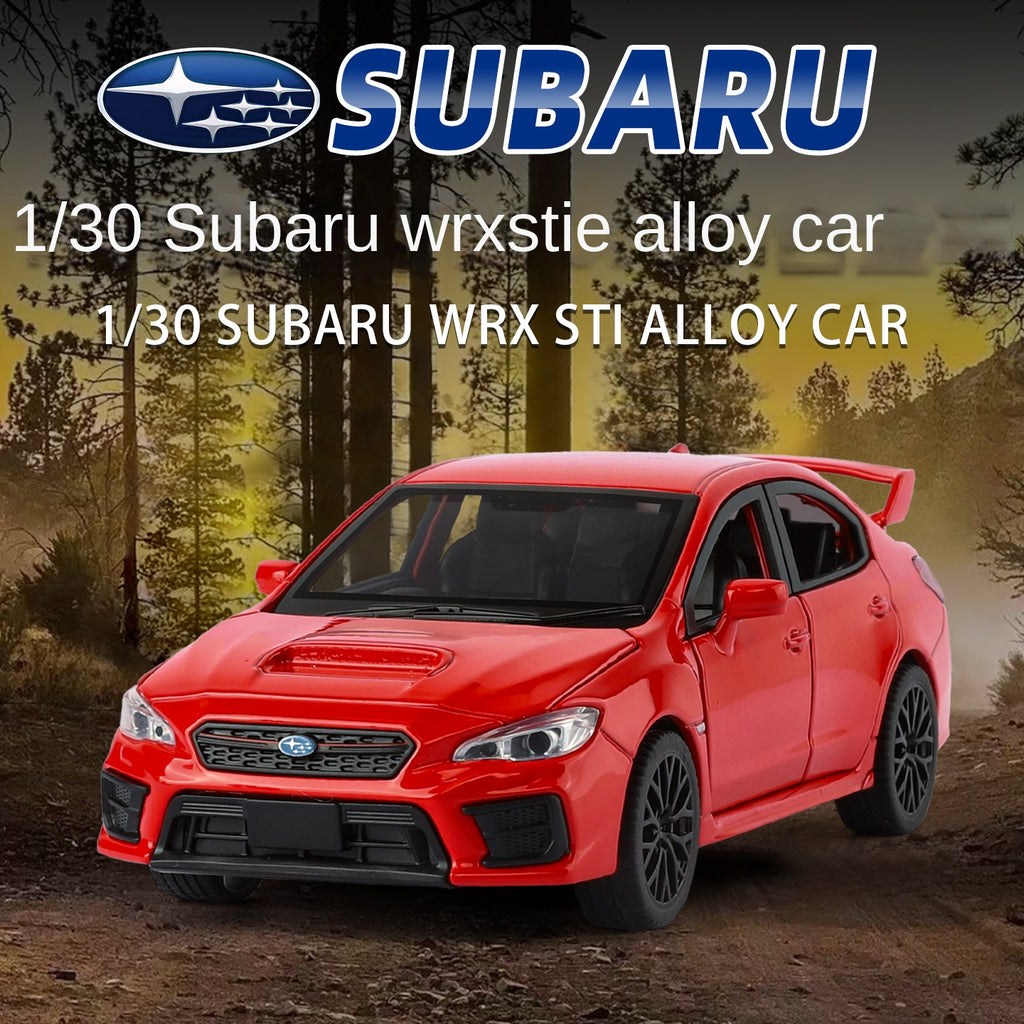 QiYi 1:30 Licensed Subaru STI Die-Cast Alloy Model - Official Rally Car with Opening Doors, Sound & Light, Pull-Back Action & Shock Absorption