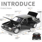 XHD 1:32 Volkswagen Santana Classic Sedan Model - with Opening Doors, Sound & Light, Pull-Back Action & Shock Absorption