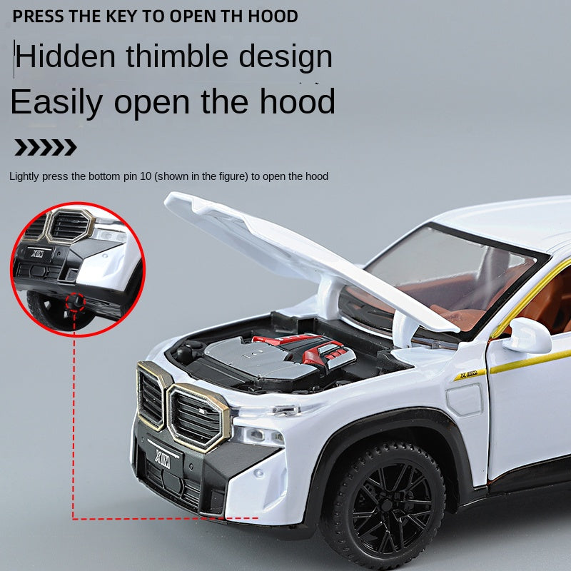 XHD 1:32 Scale Die-Cast Alloy Model Toy Compatible with BMW XM - Opening Doors, Sound & Light, Pull-Back Function - Luxury Performance SUV Collection