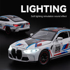 Chezhi 1:32 Scale Die-Cast Alloy Model Toy Compatible with BMW M4 Track Edition - Opening Doors, Sound & Light, Pull-Back Function - Sports Car Collection