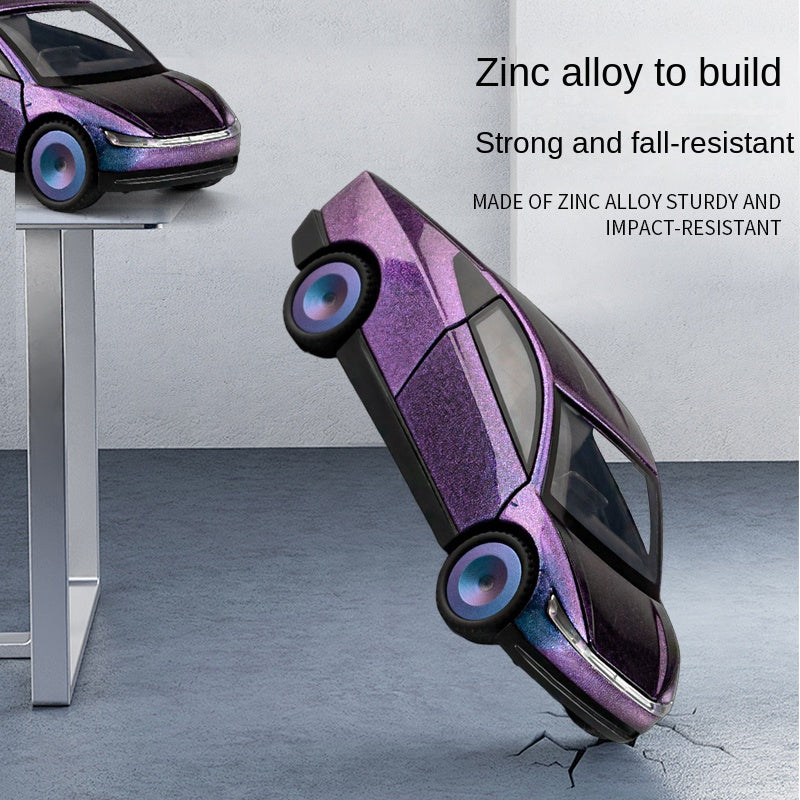 XHD 1:32 Scale Die-Cast Alloy Model Toy Compatible with Tesla Robotaxi - Opening Doors, Sound & Light, Pull-Back Function & Shock Absorption - Autonomous Vehicle Collection