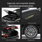 Black Mamba 1:24 Scale Licensed Audi A6L Die-Cast Alloy Model Toy - Opening Doors, Sound & Light, Pull-Back Function, Shock Absorption, Steering, Horn & Adjustable Seats - Luxury Sedan Collection