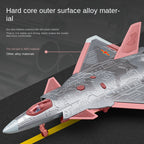 Chezhi 1:84 Scale Licensed J-20 Stealth Fighter Die-Cast Alloy Aircraft Model with Display Stand - Ejectable Missiles, Opening Hatches, Sound & Light, Pull-Back Function - Official Military Aircraft Collection