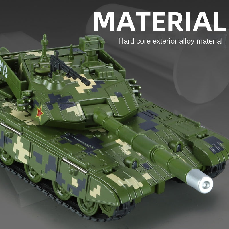 XHD 1:35 Scale Type 99A Main Battle Tank Die-Cast Alloy Model Toy - Smoke Effect, Opening Hatches, Sound & Light, Pull-Back Function - Modern Armor Collection