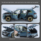 Jinglifang 1:24 Scale Die-Cast Alloy Model Toy Compatible with BMW XM - Opening Doors, Sound & Light, Pull-Back Function, Shock Absorption & Steering - Luxury Performance SUV Collection