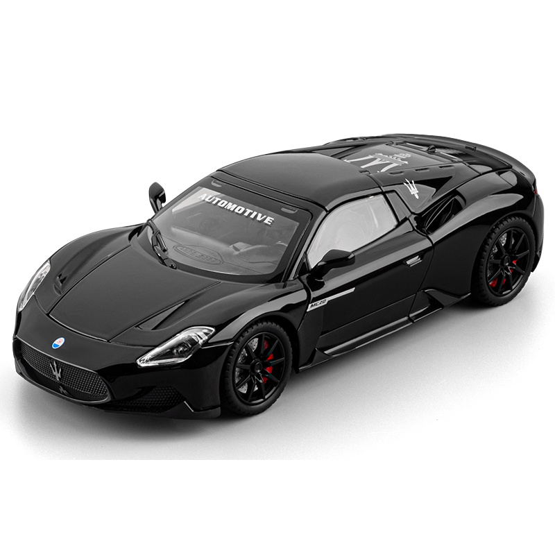 Chezhi 1:24 Die-Cast Alloy Model - Compatible with Maserati MC20 Supercar - Feature-Packed with Retractable Roof Panel, Opening Doors, Realistic Sound & Light, Pull-Back Action, Steering, Shock Absorption & Horn
