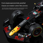 Black Mamba 1:24 Scale Licensed Red Bull RB19 Max Verstappen F1 Racing Car Die-Cast Alloy Static Model with Display Base - Front Wheel Steering - Official F1 Motorsport Collection