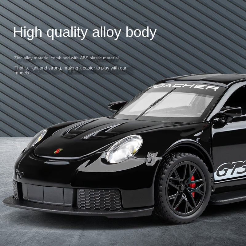 Jiaye 1:32 Die-Cast Alloy Model - Compatible with Porsche 911 GT3 RS - Track-Focused Sports Car with Opening Doors, Sound & Light & Pull-Back Action