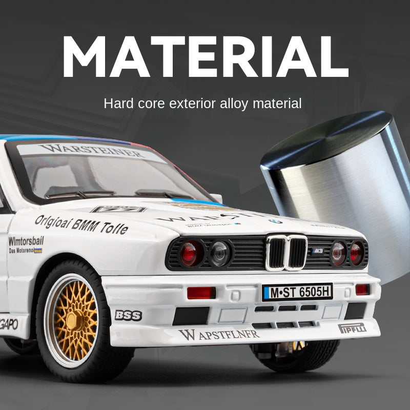 Chezhi 1:24 Track Edition Die-Cast Alloy Model - Compatible with BMW M3 - High-Performance Sedan with Opening Doors, Sound & Light, Pull-Back Action, Shock Absorption, Steering, Horn, Foldable Mirrors & Opening Fuel Cap