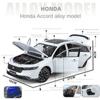 Black Mamba 1:18 Licensed Honda Accord Die-Cast Alloy Model - Official Family Sedan with Opening Doors, Sound & Light, Shock Absorption, Interactive Steering Wheel, Adjustable Seats, Opening Fuel Cap & Foldable Mirrors