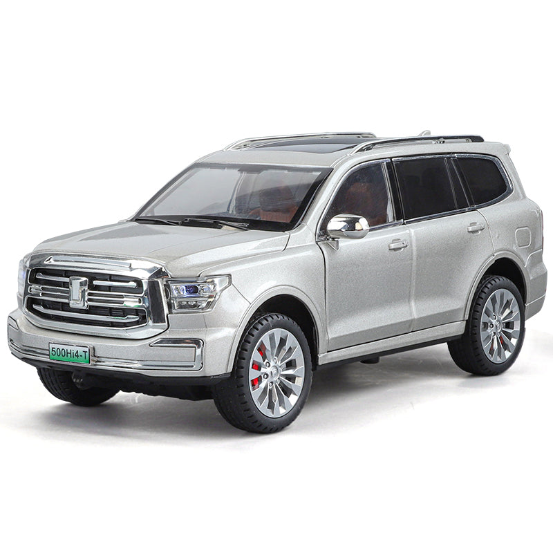 ZGTX 1:24 Die-Cast Alloy Model - Compatible with Tank 500 Hi4-T - Luxury Off-Road Hybrid SUV with Opening Doors, Sound & Light, Pull-Back Action, Shock Absorption, Steering & Foldable Mirrors