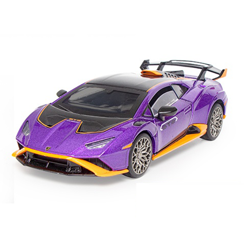 OK 1:32 Die-Cast Alloy Model - Compatible with Lamborghini Huracán STO Supercar - Feature-Packed with Opening Doors, Realistic Sound & Light, Pull-Back Action & Shock Absorption